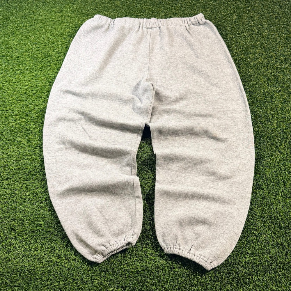70s-80s Vintage Russell Athletic Sweatpants XL Heather Gray Elastic Waist Jogger